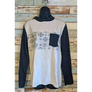 VANS Off The Wall Cream/Black Pullover Hoodie tee shirt SMALL